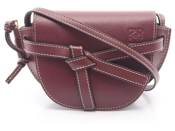 Borsa a tracolla Loewe Gate Bag Mini Bordò