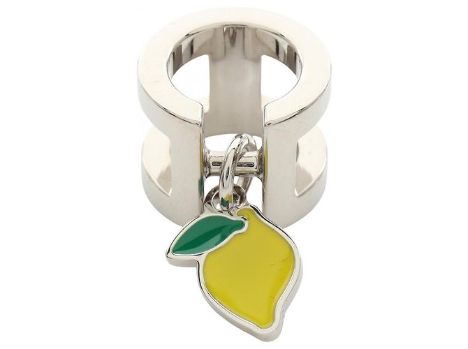 Hermès Anillo Twilly Ring Mini H Citron Hermes Plata Amarillo Metal
