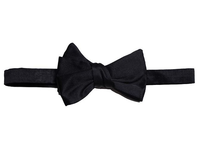 Givenchy, black satin bow tie 