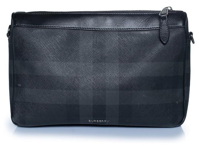 Burberry, sac rambler en toile à imprimé Check Gris
