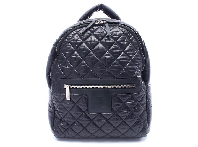 Chanel Nylon Leather Cocoon Backpack Black
