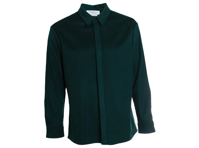 Gabriela Hearst, camicia in lana e cashmere Nicolas Verde