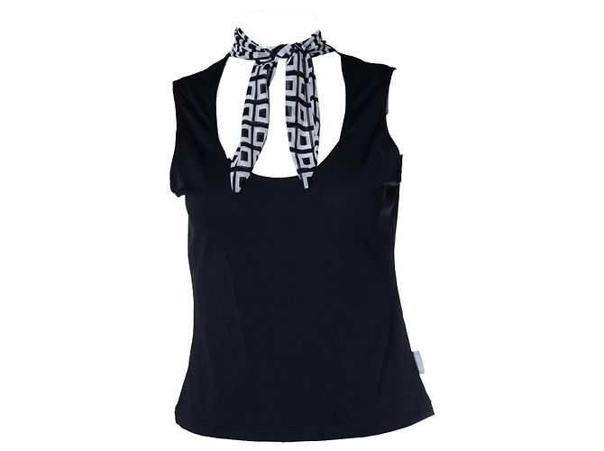 Versace jeans couture, Top bandana nero