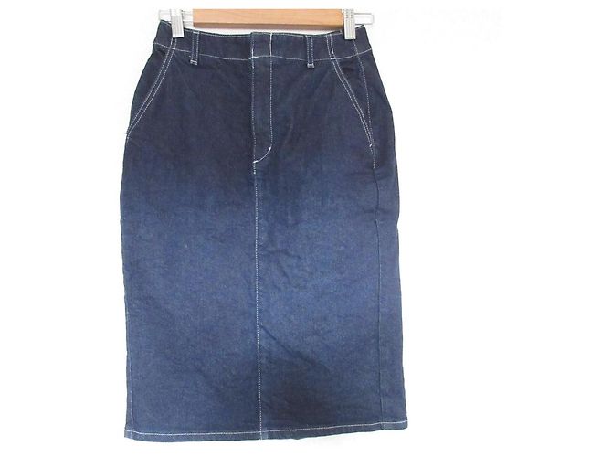 Autre Marque Saia jeans stretch eco IENA Azul