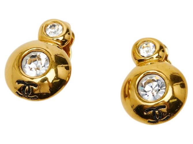 Orecchini a clip Chanel Coco Mark placcati oro D'oro