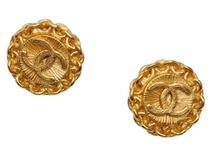 Timeless Orecchini a clip Vintage Chanel Coco Mark D'oro