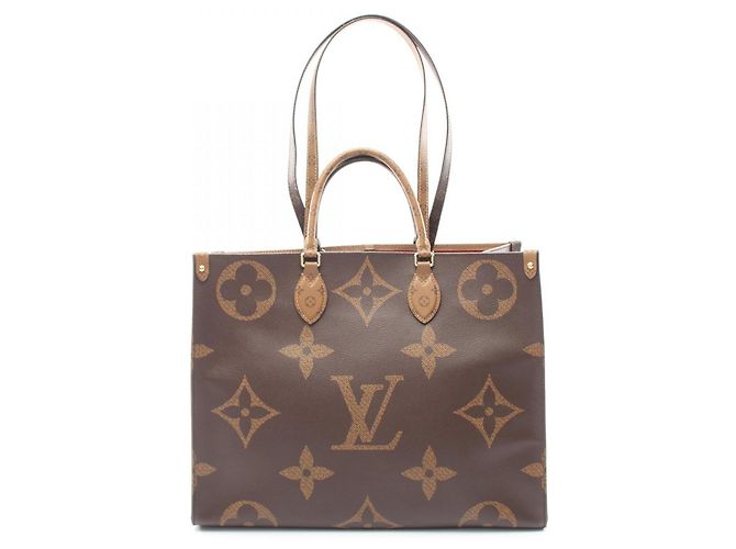 Borsa Tote Louis Vuitton OnTheGo GM Marrone Beige