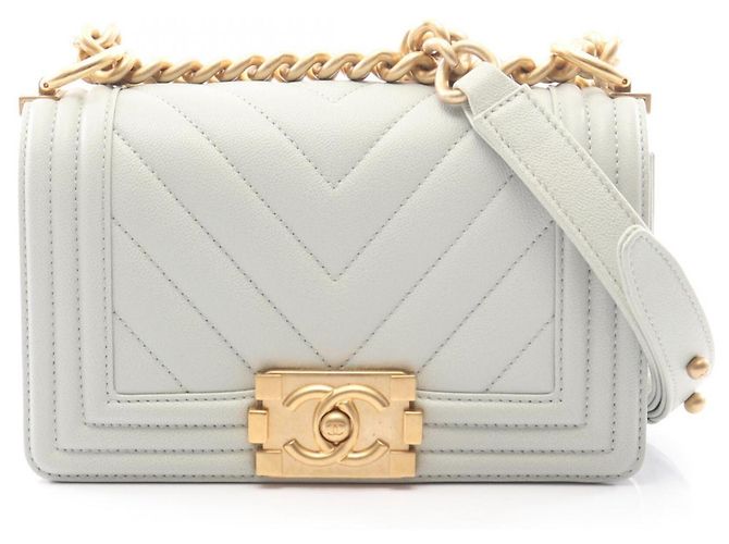 Borsa a tracolla Chanel Boy Small blu