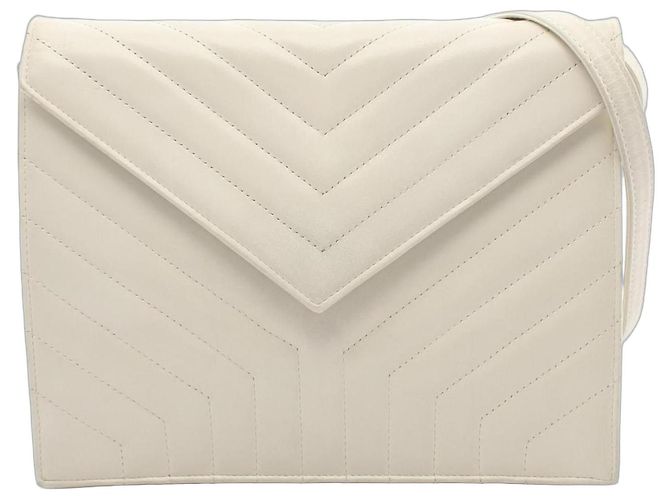 Bolsa de couro branca Yves Saint Laurent Branco 