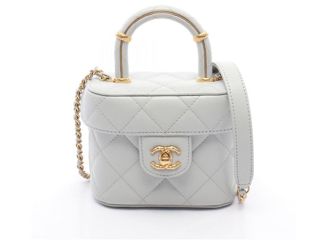 Vanity Borsa a Spalla 2-Way Matelassé Chanel Blu