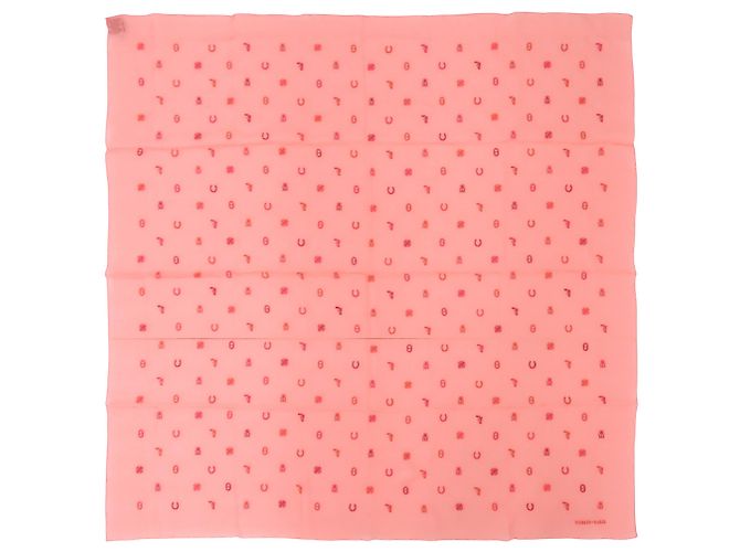 Hermès Sciarpa Hermes Carre 100 Multi-Charm Vermilion Rosa
