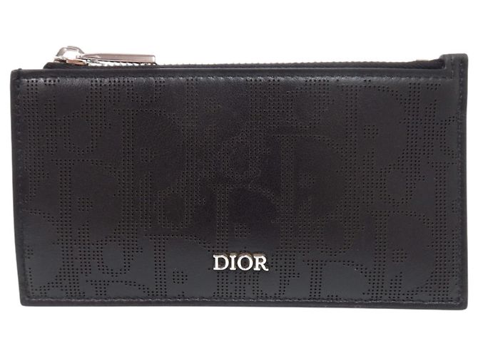Monedero de piel negro Christian Dior