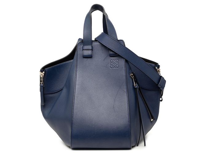 Borsa a mano e borsa a tracolla Loewe Anagram Hammock Medium Blu navy