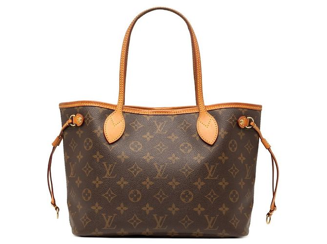 Borsa Louis Vuitton Monogram Neverfull PM Borsa Tote Marrone