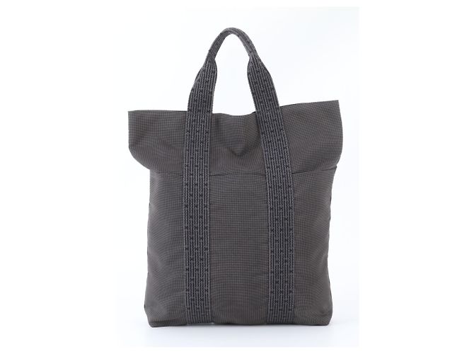 Hermès Sac cabas Hermes Herline en gris Marron