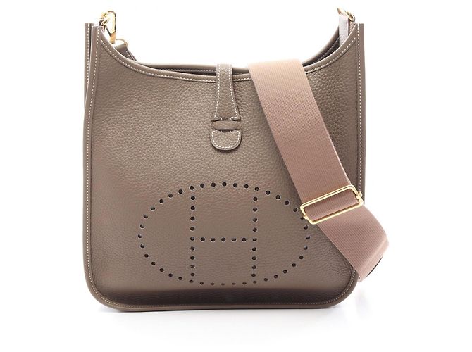 Hermès Borsa a tracolla Hermes Evelyne 3 Trois PM Marrone Taupe