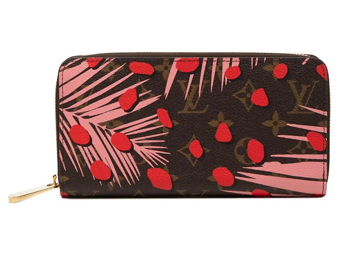 Louis Vuitton Monogram Zippy Wallet Brown Pink