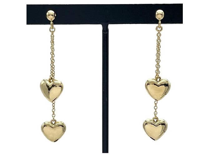 Orecchini pendenti Double Heart di Tiffany & Co. D'oro