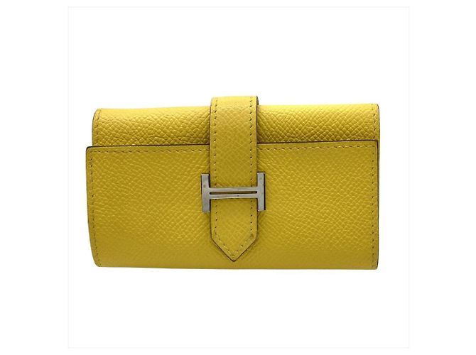 Hermès Hermes Bearn Key Case in Yellow Epsom Leather