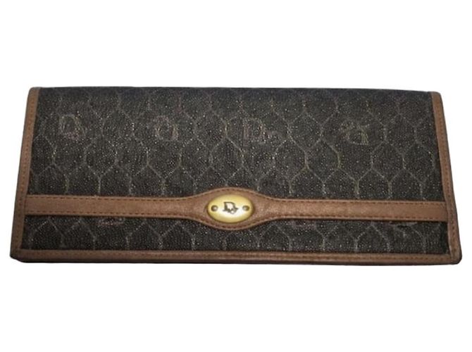 Dior Monogramme Geldbörse Braun