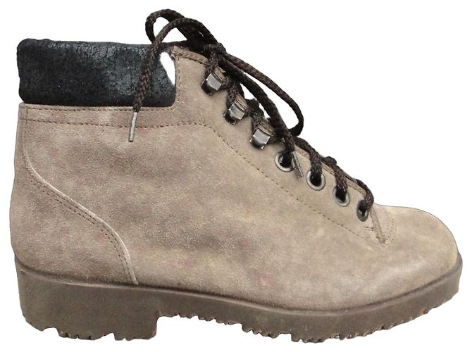 Autre Marque Botins de couro Arima Bege