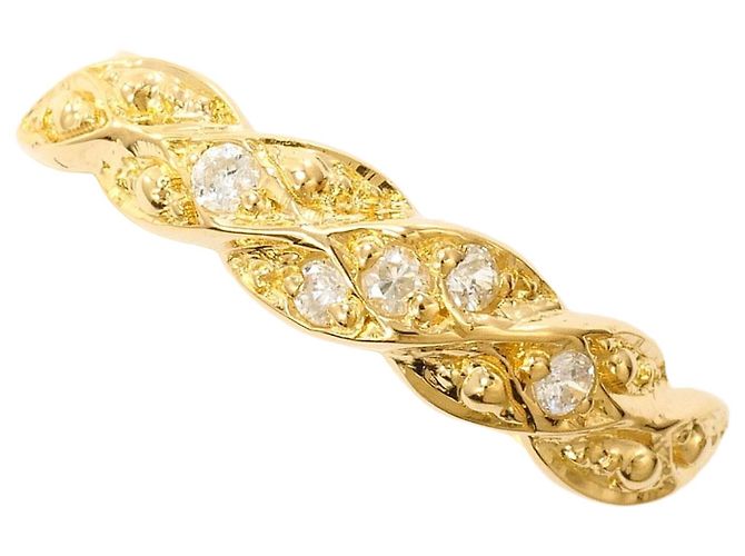 Autre Marque 18K Gelbgold-Ring mit Diamant Golden