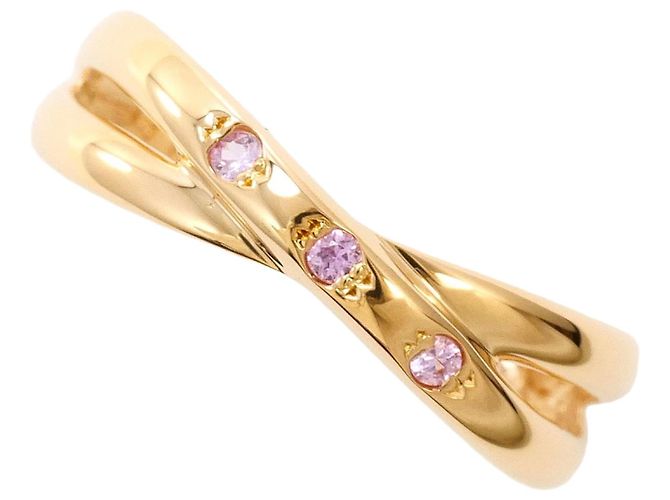 Autre Marque 18K Roségold Saphir Ring Pink Golden