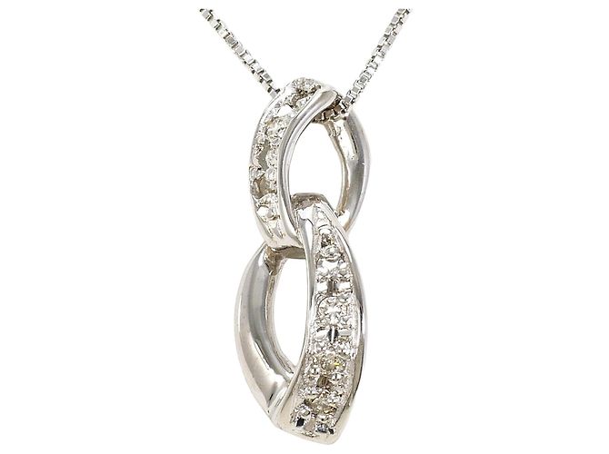 Autre Marque Collana in oro bianco 18K e diamanti D'oro
