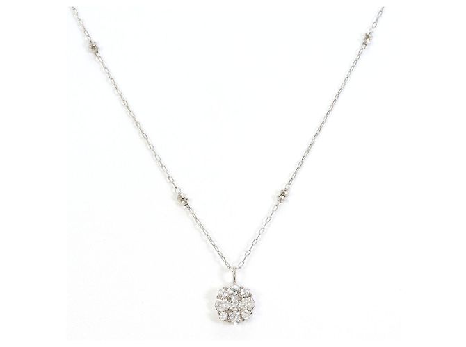 Autre Marque 18K Weißgoldkette mit Diamant Golden