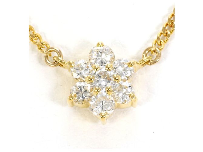 Autre Marque Collar de oro amarillo de 18K con diamante Dorado