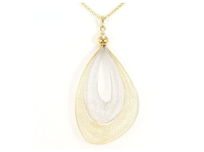 Autre Marque Collana in oro 18K bianco e giallo D'oro