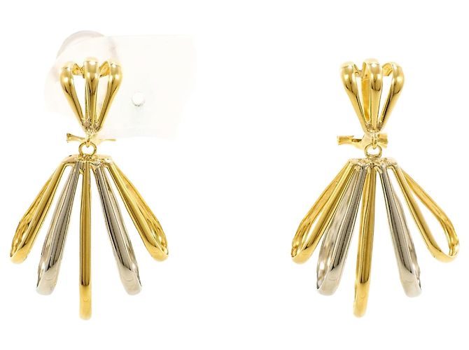 Autre Marque Orecchini a clip in platino PT900 e oro giallo 18K D'oro