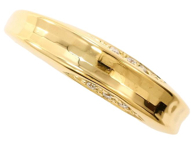 Autre Marque 18K Gelbgold-Ring mit Diamant Golden