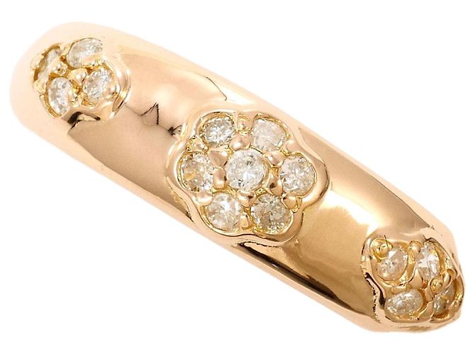 Autre Marque 18K Gelbgold-Ring mit Diamant Golden