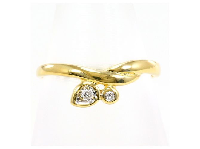 Autre Marque 18K Gelbgold-Ring mit Diamant Golden