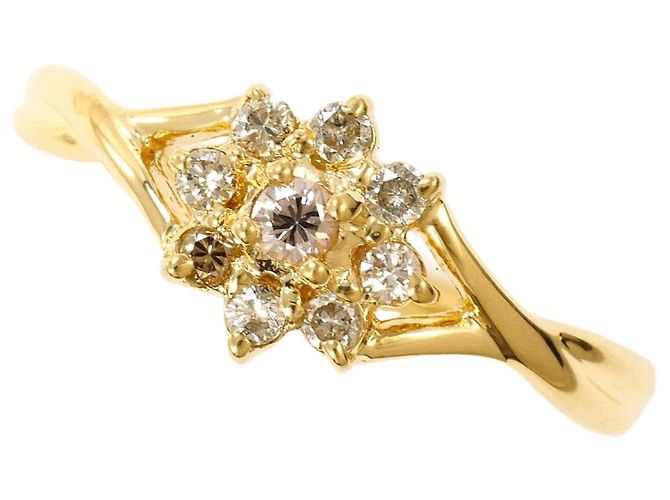 Autre Marque 18K Gelbgold-Ring mit Diamant Golden