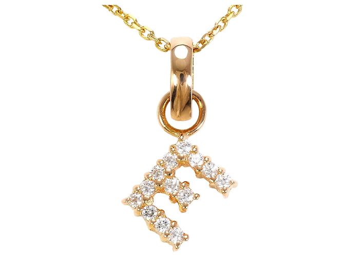 Autre Marque Collana in oro rosa 18K con zircone cubico D'oro