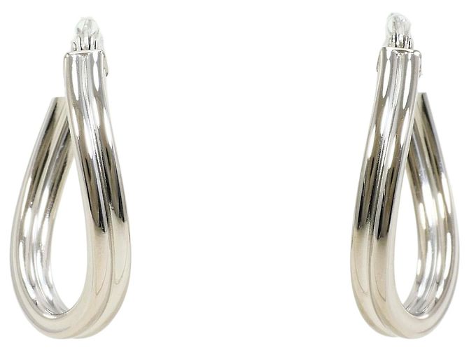 Autre Marque Orecchini pendenti in oro bianco 18K D'oro