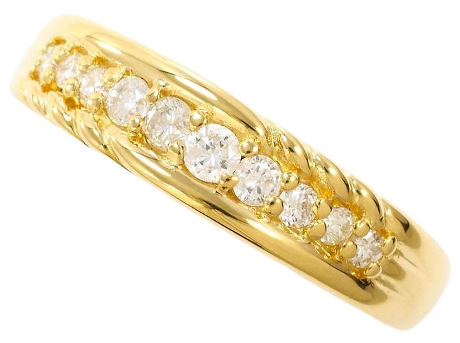 Autre Marque 18K Gelbgold-Ring mit Diamant Golden