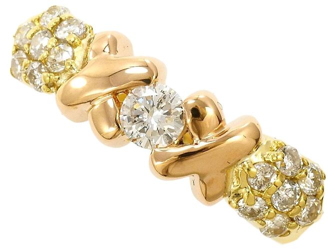 Autre Marque 18K Goldring mit Diamant Golden