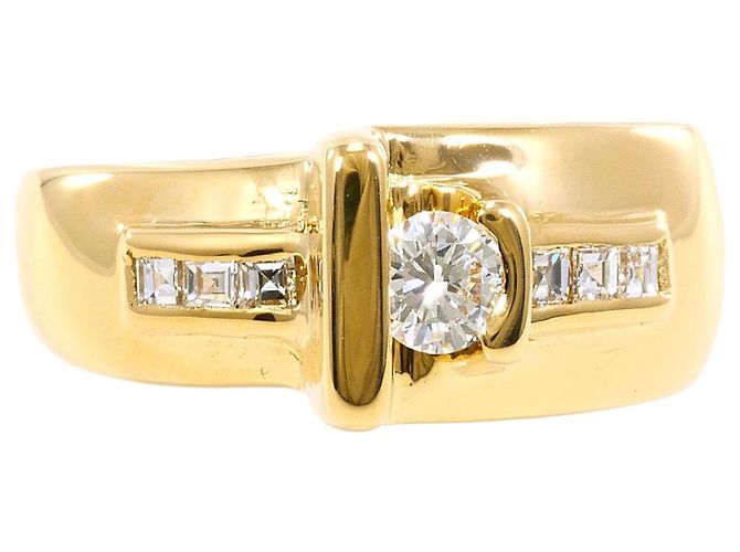 Autre Marque 18K Gelbgold Diamantring Golden