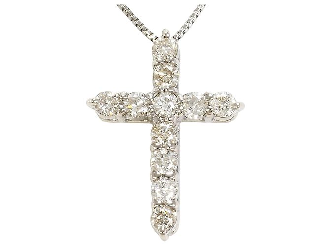 Autre Marque 18K Weißgold-Diamant-Halskette Golden