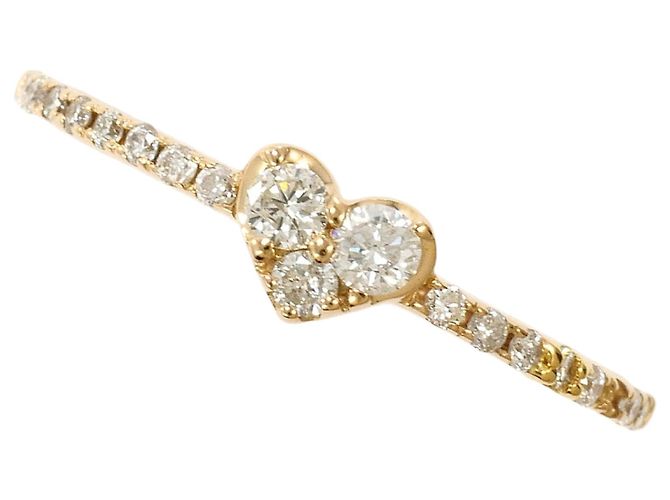 Autre Marque 18K Roségold-Ring mit Diamant Golden