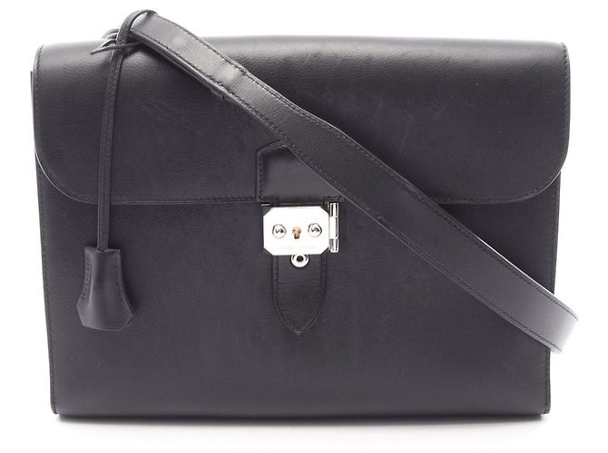 Hermès Hermes Sac à Dépêches 29 Shoulder Bag Noir
