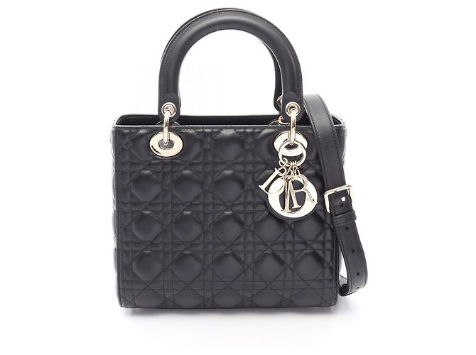 Christian Dior LADY DIOR Sac à main Cannage Taille Medium