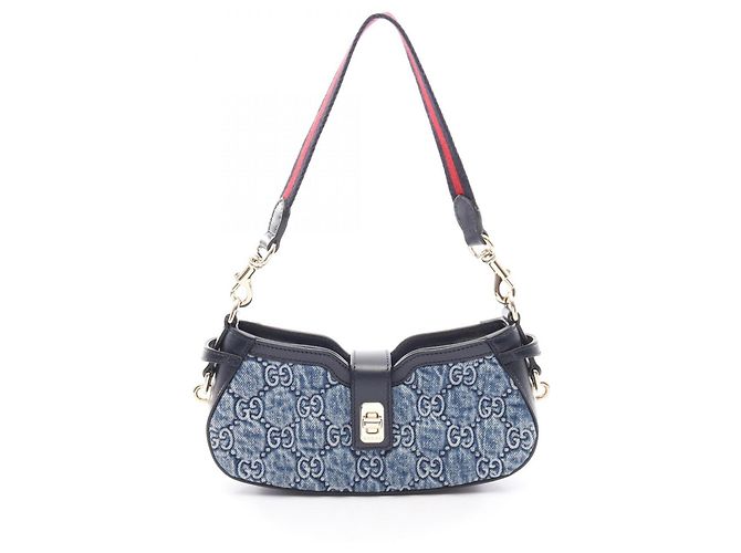 Bolsa Gucci Moonside GG Denim Azul Azul marinho
