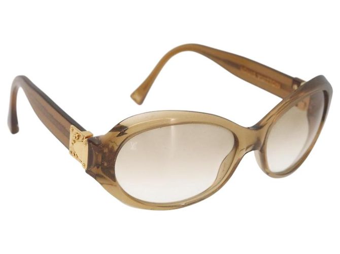 LOUIS VUITTON Supsongron Sunglasses plastic Brown Z0094E LV Auth bs35214