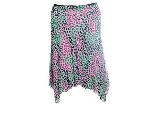 Autre Marque Diane von Furstenberg, saia assimétrica estampada Multicor