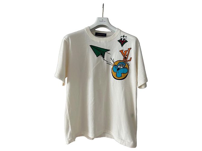 T-shirt Louis Vuitton Monogramme Comics Intarsia - Ecru
