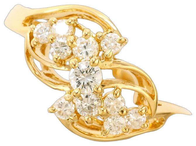 Autre Marque 18K Gelbgold-Ring mit Diamant Golden